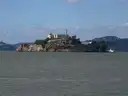 Alcatraz Island seen from the bay
