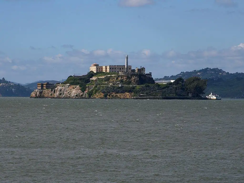 Alcatraz Island seen from the bay