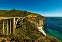 Bixby Bridge on the Big Sur coast, with the Pacific below