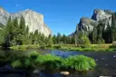 El Capitan and Cathedral Rocks from the Merced River