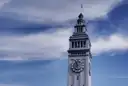 The Ferry Building clock tower on the Embarcadero