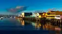 Colourful buildings on the pier of Monterey's Fisherman's Wharf