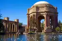 The Palace of Fine Arts rotunda and colonnade beside its lagoon