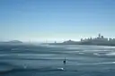San Francisco Bay from the water, with the Bay Bridge and the skyline