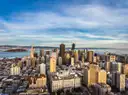Downtown San Francisco and the bay on a sunny day