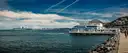 The ferry pier in Sausalito, with San Francisco across the bay