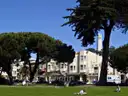 Washington Square park in North Beach, with Saints Peter and Paul Church