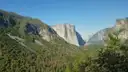 Yosemite Valley with El Capitan under a blue sky
